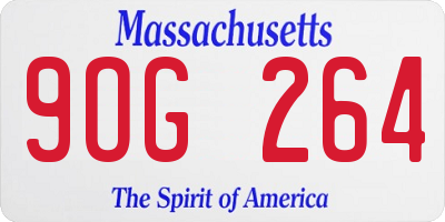 MA license plate 9OG264