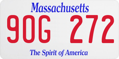 MA license plate 9OG272