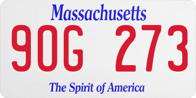 MA license plate 9OG273