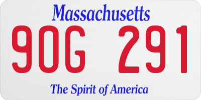 MA license plate 9OG291