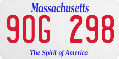 MA license plate 9OG298