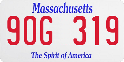 MA license plate 9OG319