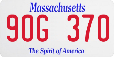 MA license plate 9OG370