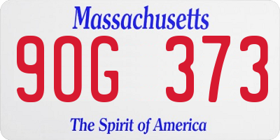 MA license plate 9OG373
