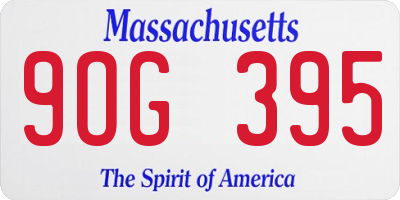 MA license plate 9OG395