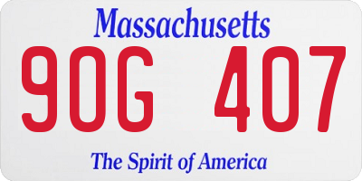 MA license plate 9OG407