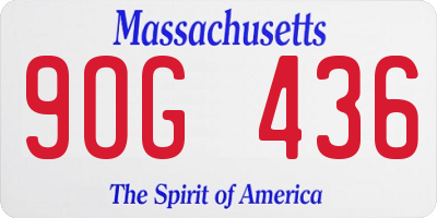 MA license plate 9OG436