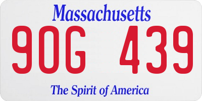 MA license plate 9OG439