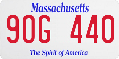 MA license plate 9OG440