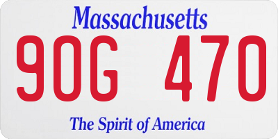 MA license plate 9OG470
