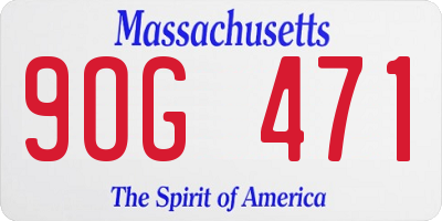 MA license plate 9OG471