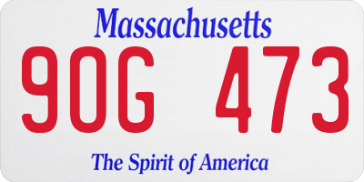 MA license plate 9OG473
