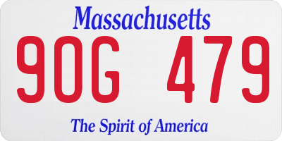 MA license plate 9OG479
