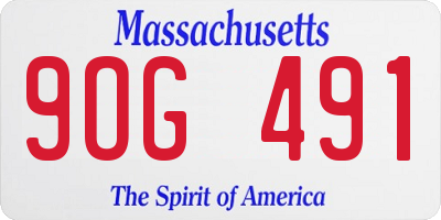 MA license plate 9OG491