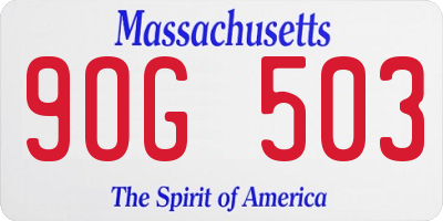 MA license plate 9OG503