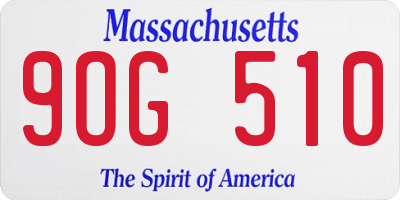 MA license plate 9OG510