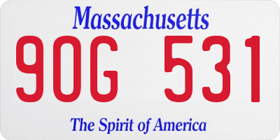 MA license plate 9OG531