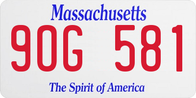 MA license plate 9OG581