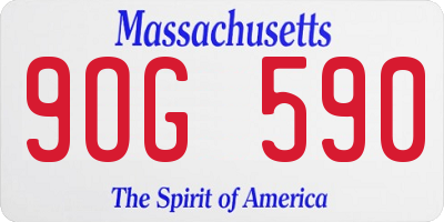 MA license plate 9OG590