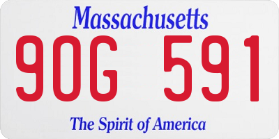 MA license plate 9OG591