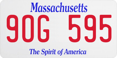 MA license plate 9OG595