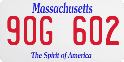 MA license plate 9OG602