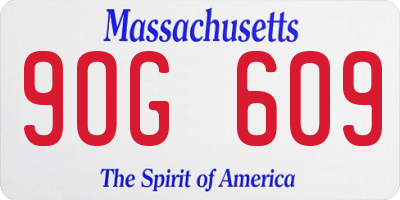 MA license plate 9OG609