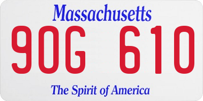 MA license plate 9OG610