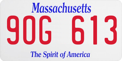 MA license plate 9OG613
