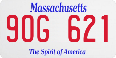 MA license plate 9OG621