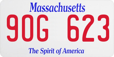 MA license plate 9OG623