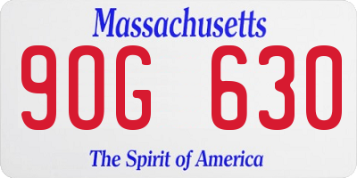 MA license plate 9OG630