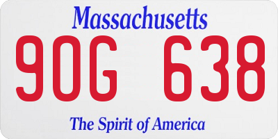 MA license plate 9OG638