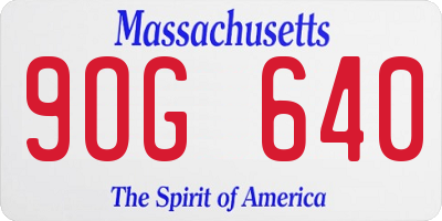 MA license plate 9OG640