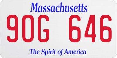 MA license plate 9OG646