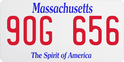 MA license plate 9OG656