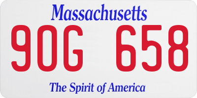 MA license plate 9OG658