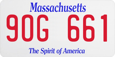 MA license plate 9OG661