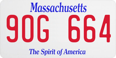 MA license plate 9OG664