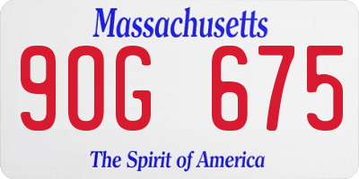 MA license plate 9OG675