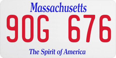 MA license plate 9OG676