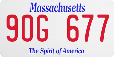 MA license plate 9OG677