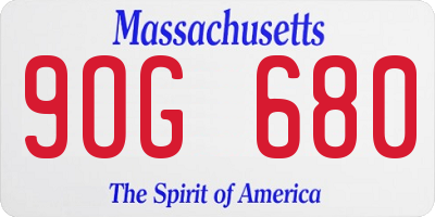 MA license plate 9OG680