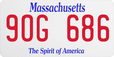 MA license plate 9OG686