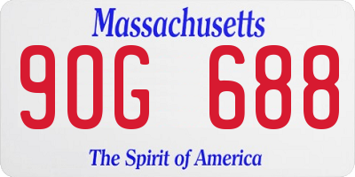 MA license plate 9OG688