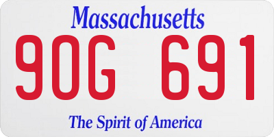 MA license plate 9OG691