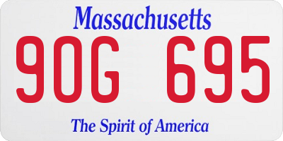 MA license plate 9OG695