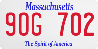 MA license plate 9OG702