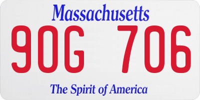 MA license plate 9OG706