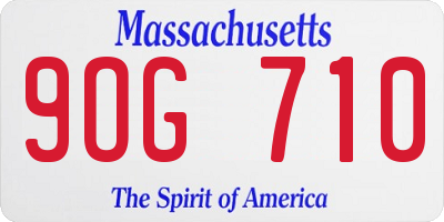 MA license plate 9OG710